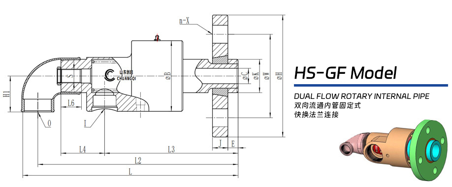 HS-GF型旋轉接頭圖紙